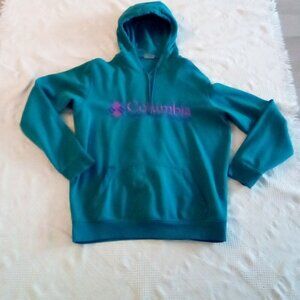 Columbia Women's Pullover hooded Jacket Aqua Blue Size L